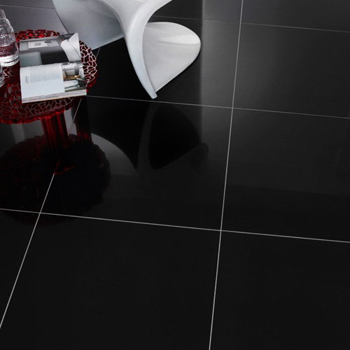 Black Gloss Porcelain Floor Tiles