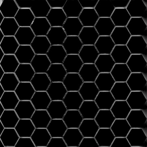 Black Hexagon Mosaic Tiles