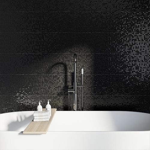 Black Pressed Mosaic Tiles