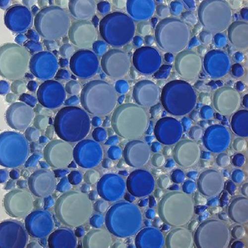 Blue Circle Mosaic Tiles