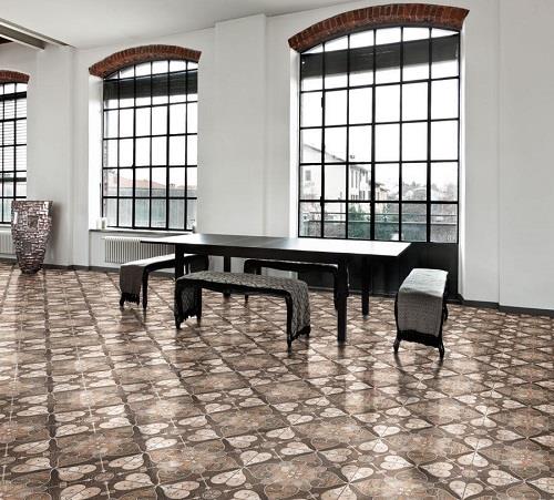 Patterned Matte Ceramic Floor Tiles