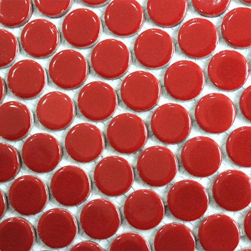 Red Circle Mosaic Tiles