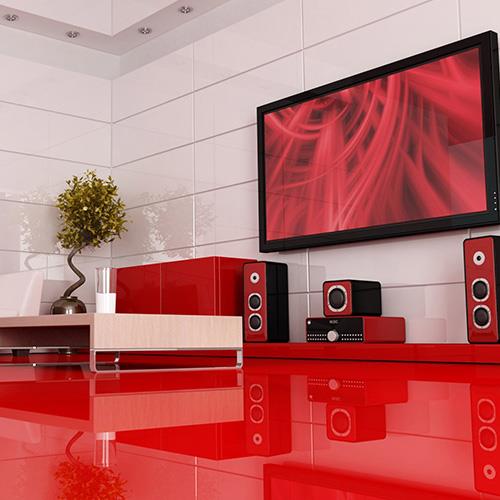 Red Gloss Ceramic Floor Tiles