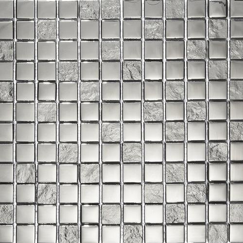 Silver Square Mosaic Tiles