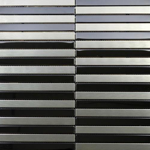 Silver Strip Mosaic Tiles