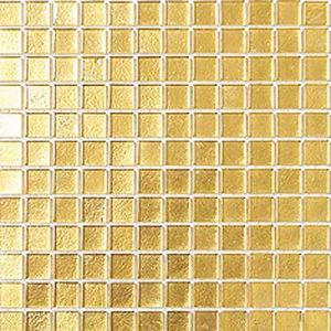 Golden Square Mosaic Tiles