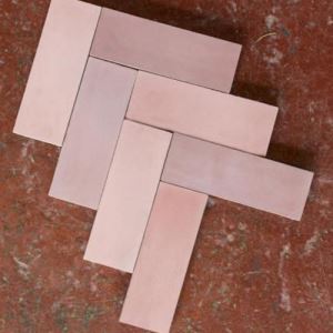 Pink Herringbone Mosaic Tiles