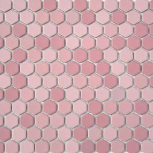 Pink Hexagon Mosaic Tiles