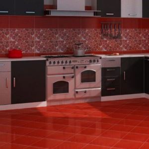 Red Polished Ceramic Floor Tiles