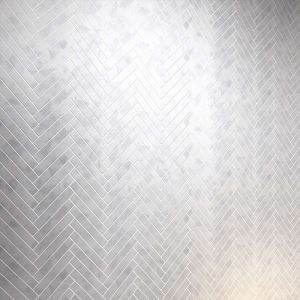Silver Herringbone Mosaic Tiles