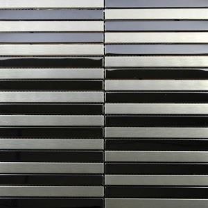 Silver Strip Mosaic Tiles