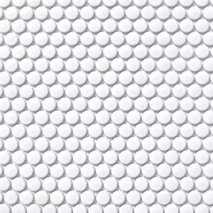 White Circle Mosaic Tiles
