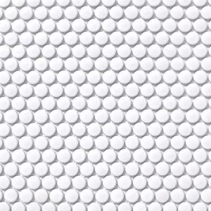 White Circle Mosaic Tiles