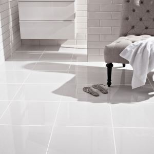 White Gloss Porcelain Floor Tiles