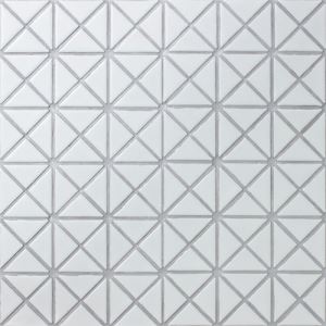 White Triangle Mosaic Tiles