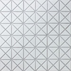 White Triangle Mosaic Tiles