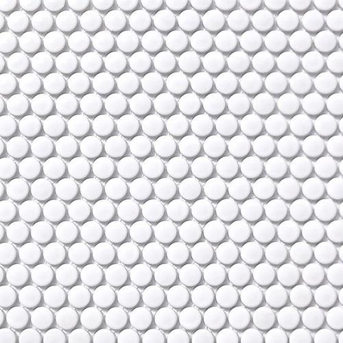 White Circle Mosaic Tiles