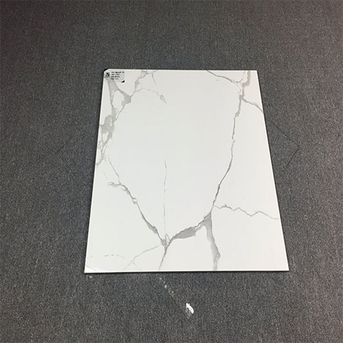 White Marble-Look Porcelain Floor Tile