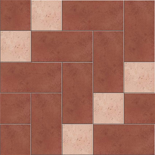 Red Rustic Bathroom Porcelain Floor Tile