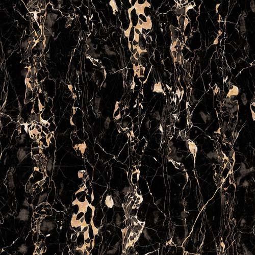 Black Marble-Look Floor Porcelain Tile