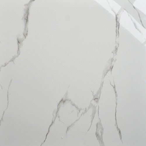 Carara White Marble-Look Floor Porcelain Tile