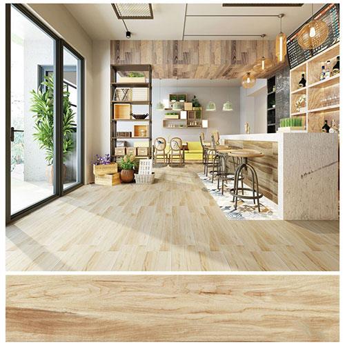 Non-slip Wood-Look Porcelain Floor Tile For Kitchen