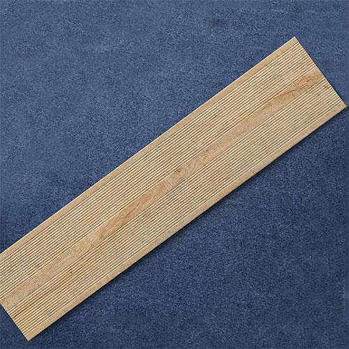 Teak Wood Textured Porcelain Floor Tile