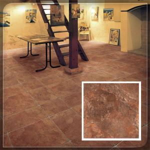 Red Rustic Kitchen Porcelain Floor Tile