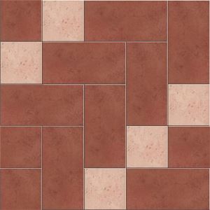 Red Rustic Bathroom Porcelain Floor Tile
