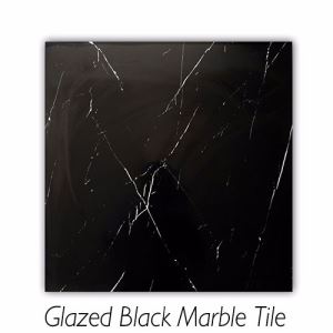 Black Glazed Porcelain Floor Tile