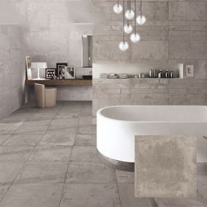 Grey Bathroom Porcelain Floor Tile