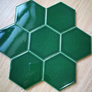 Green Hexagon Mosaic Tiles